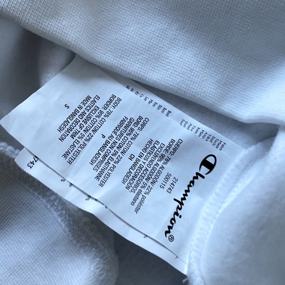 Champion script logo white hoodie size S - Picture 4 of 6